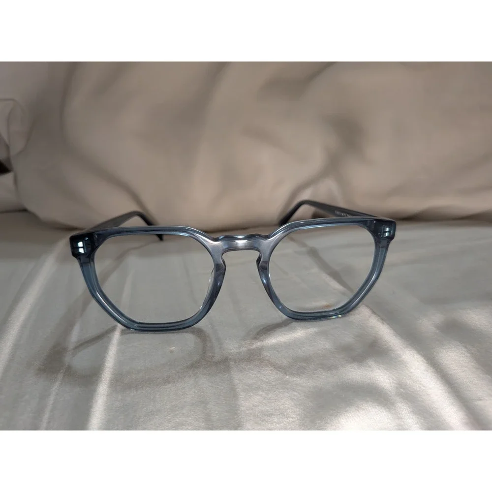 Warby Parker Tobias M757 51-21-145 Blue Translucent Frames